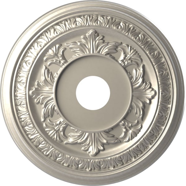 Ekena Millwork Baltimore PVC Medallion (Canopies up to 7 3/4"), 19"OD x 3 1/2"ID x 1"P, Bright Coat Aluminum CMP19BABAL - main